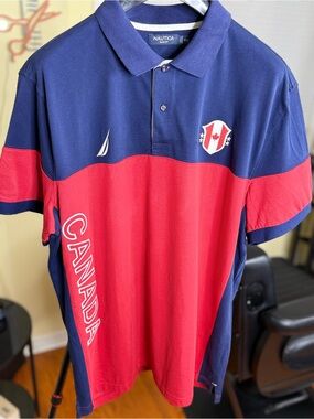 Gorgeous Nautica Navy and Red Canada
Shield Polo!!!